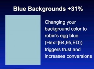 Robin’s egg blue is the optimal background color